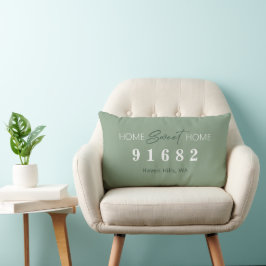 Almofada Lombar Sage Home Sweet Home Zip Code