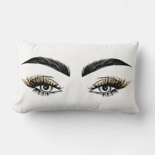 Almofada Lombar Salão de Beleza Pretty Eyes Maquiagem Cílios