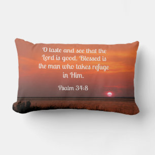 Almofada Lombar Salmo 34:8 O saboreando e veja que o Senhor é bom