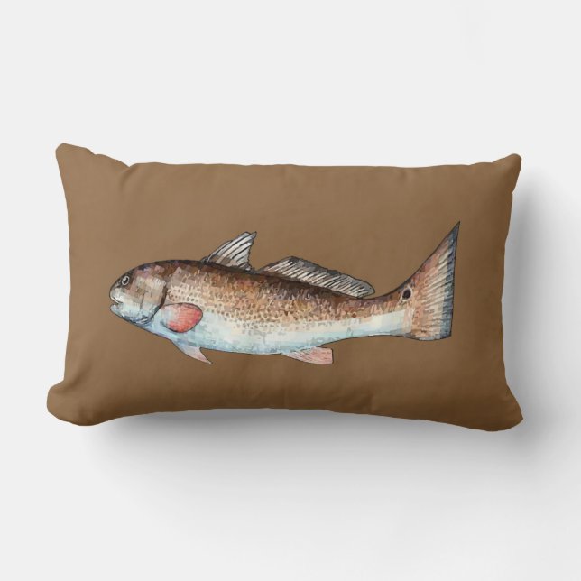 Almofada Lombar Salmonetess no travesseiro de Brown (Frente)