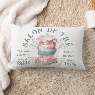 Almofada Lombar Salon de Thé Tearoom francês Teacup Tea