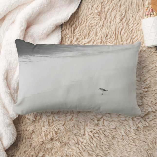 Almofada Lombar Sandpiper costeiro na praia (Cobertor)