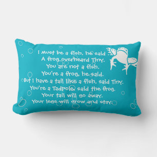 Almofada Lombar sapos brancos sobre história azul hora da cama nap