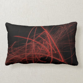 Almofada Lombar Scribbles vermelhos no preto