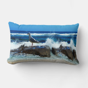 Almofada Lombar Seagull Em Beach Rocks,