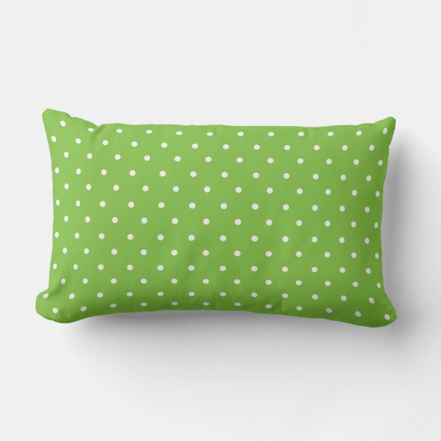 Almofada Lombar Seamless  bright lime polka dot pattern  (Frente)