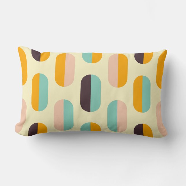 Almofada Lombar Seamless geometric pattern in retro vibes (Frente)
