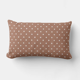 Almofada Lombar Seamless medium brown polka dot  pattern