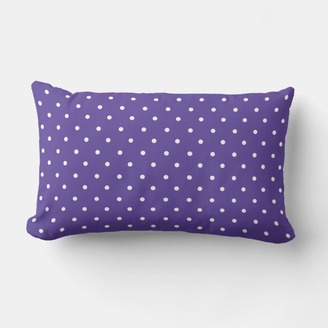 Almofada Lombar Seamless  medium purple polka dot pattern (Frente)