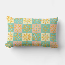 Almofada Lombar Seamless pattern with geometric floral motifs