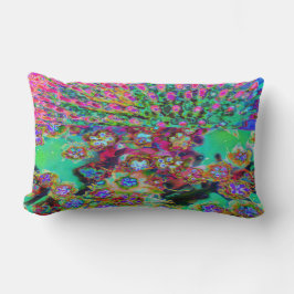 Almofada Lombar Sedum Roxo Groovy Abstrato Psicodélico