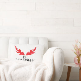 Almofada Lombar Seja Você Mesmo – Design de Citação Minimalista Em