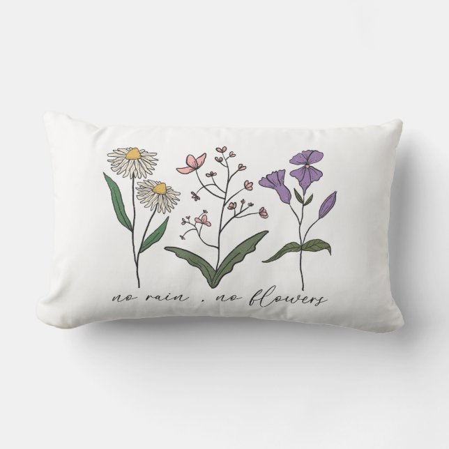 Almofada Lombar Sem chuva, Sem Flor (Frente)