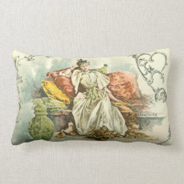 Almofada Lombar Senhora do Victorian com livro, de um