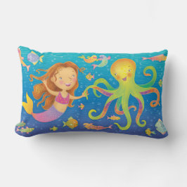 Almofada Lombar Sereia e Travesseiro decorativo de polvo dançantes