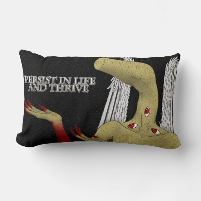 Almofada Lombar Seu Anjo Guardião dá palavras de encorajamento (Frente)