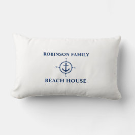 Almofada Lombar Seu nome é Beach House Compass Anchor White