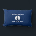 Almofada Lombar Seu nome é Beach House Rope & Anchor Blue<br><div class="desc">Seu nome é Beach House Rope & Anchor Blue Lumbar Travesseiro Cushion.</div>