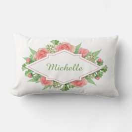 Almofada Lombar Seu nome em um travesseiro decorativo de quadro de