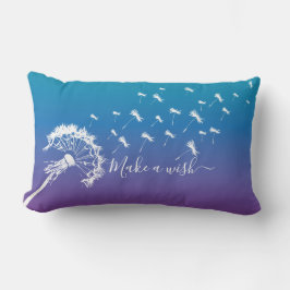 Almofada Lombar Sexo Whimsical Dandelion faz um abóbora azul-púrpu