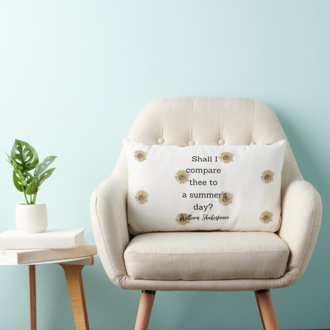 Almofada Lombar Shakespeare Summer Quote Decor For Home  (Cadeira)