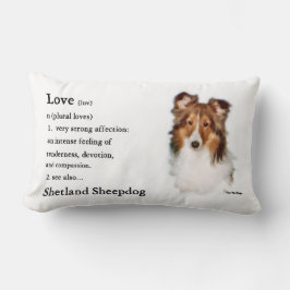 Almofada Lombar Sheltie Art Love Is