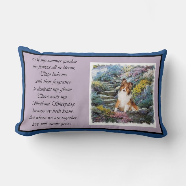 Almofada Lombar Shetland Sheepdog Art (Frente)