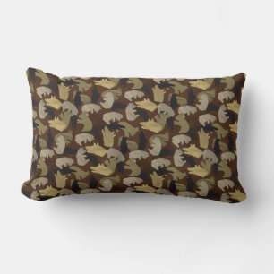 Almofada Lombar Silhouette Animal Camouflage Brown