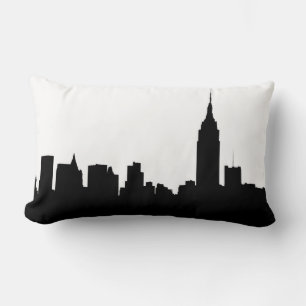 Almofada Lombar Silhueta da skyline de NYC, estado Bldg #1 do
