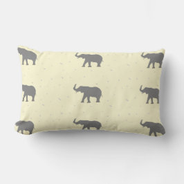 Almofada Lombar Silhueta elefante de cinza