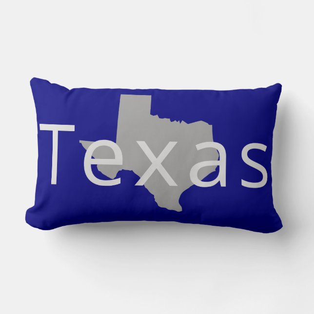 Almofada Lombar Silhueta Moderna do Estado do Texas (Frente)