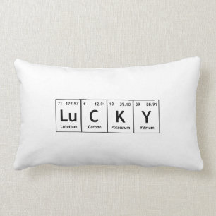 Almofada Lombar Símbolo afortunado da química da palavra do