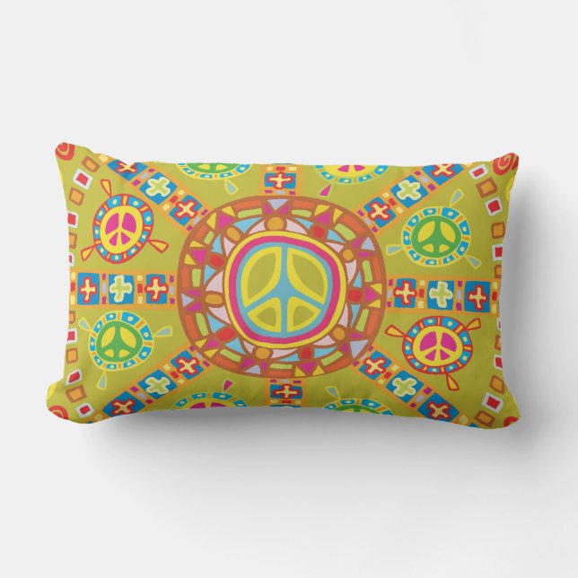 Almofada Lombar Símbolos de Paz Design (Frente)