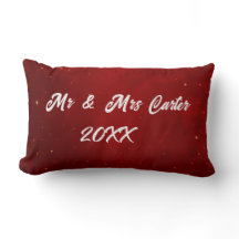 Simple Elegant Couple 1st Christmas Crimson