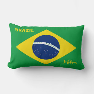 Almofada Lombar Sinalizador Brasil de Nome Personalizado