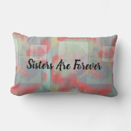 Almofada Lombar Sisters Forever Pastel Rosa Abstrato Sibling