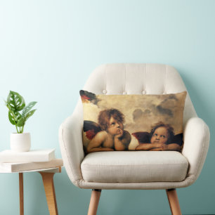 Almofada Lombar Sistine Madonna Angels por Raphael Sanzio