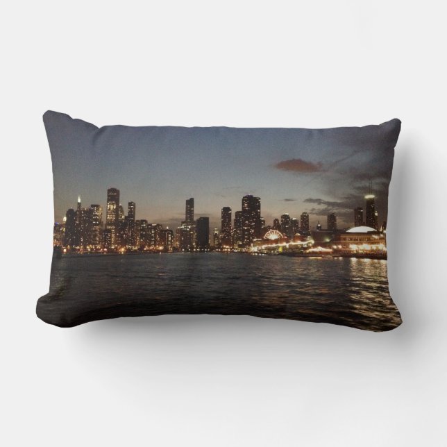 Almofada Lombar Skyline de Chicago (Frente)