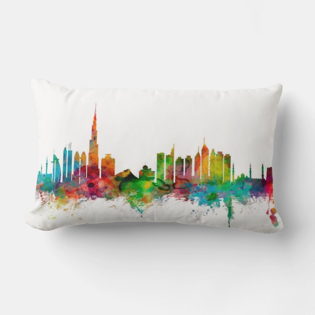 Almofada Lombar Skyline de Dubai (Frente)