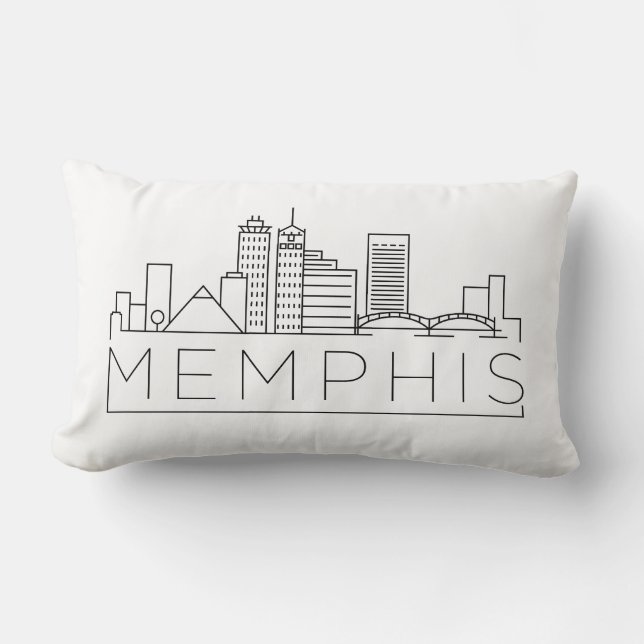 Almofada Lombar Skyline de Memphis, Tennessee (Frente)