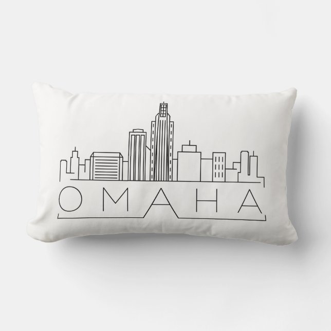 Almofada Lombar Skyline de Omaha, Nebraska (Frente)
