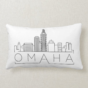 Almofada Lombar Skyline de Omaha, Nebraska