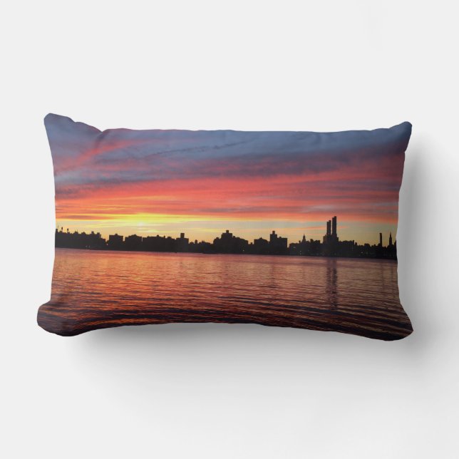 Almofada Lombar Skyline Sunset NYC (Frente)