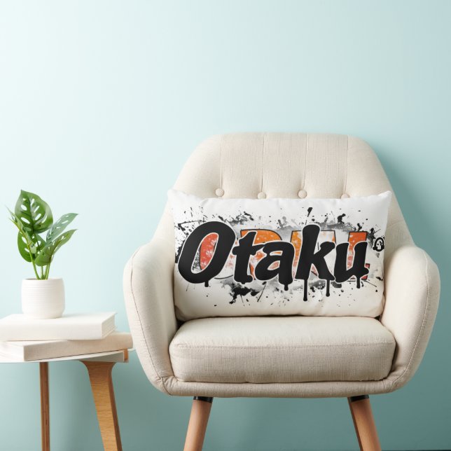 Almofada Lombar Slogan Otaku Estilo Urbano (Cadeira)