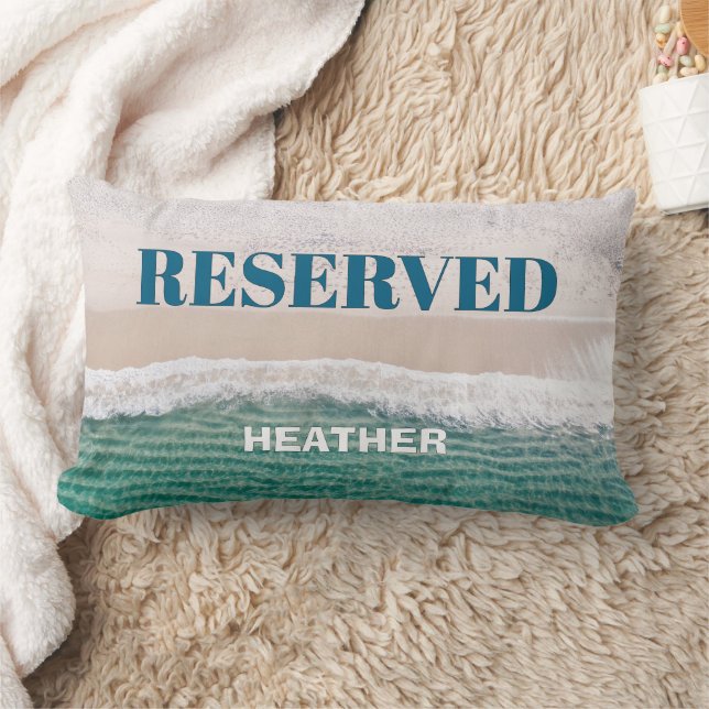 Almofada Lombar SMART! 🏖️ Personalized "Reserved" Beach Pillow   (Cobertor)