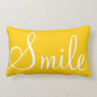 SMILE - travesseiro decorativo amarelo-sol