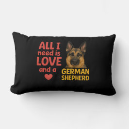 Almofada Lombar Só preciso de amor e German shepherd