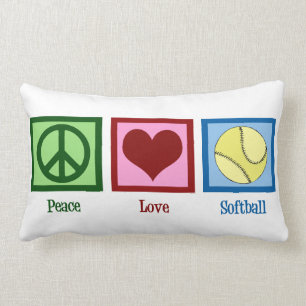 Almofada Lombar Softball do amor da paz