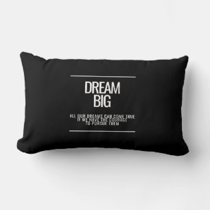 Almofada Lombar Sonhe Grande Travesseiro decorativo Motivacional