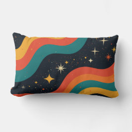 Almofada Lombar Sonho Cósmico Vintage Groovy Ondulado Retro dos An